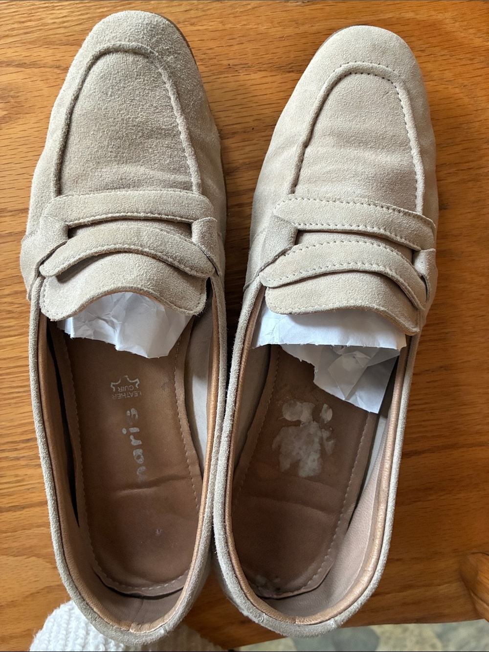 Women’s Beige Suede Moccasin Loafers - Classic Comfort